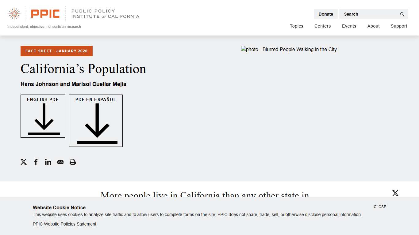 California's Population - Public Policy Institute of California